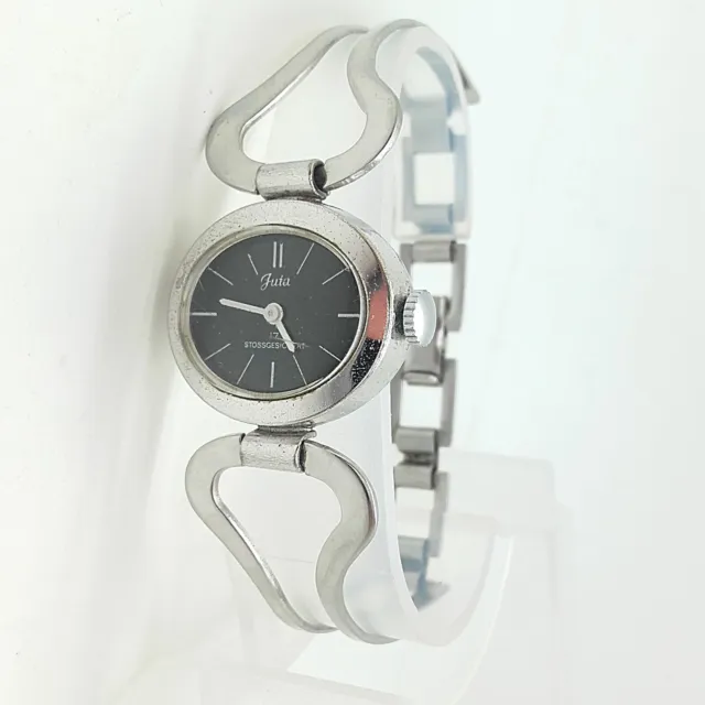 Juta Vintage Damen Automatik Uhr Handaufzug Silber Sammler Uhr Dau Unikat 300342