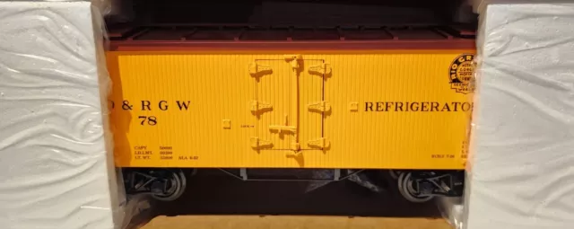 Aristo-Craft G Scale ART-86201 Wood Reefer Car D&RGW #78