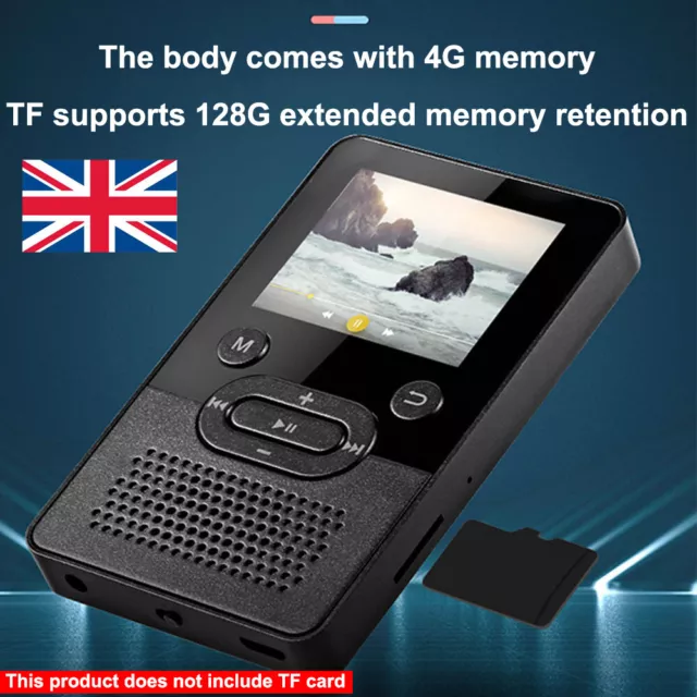 4GB Bluetooth MP3 Player MP4 Media FM Radio Voice Recorder HIFI Music Speaker UK