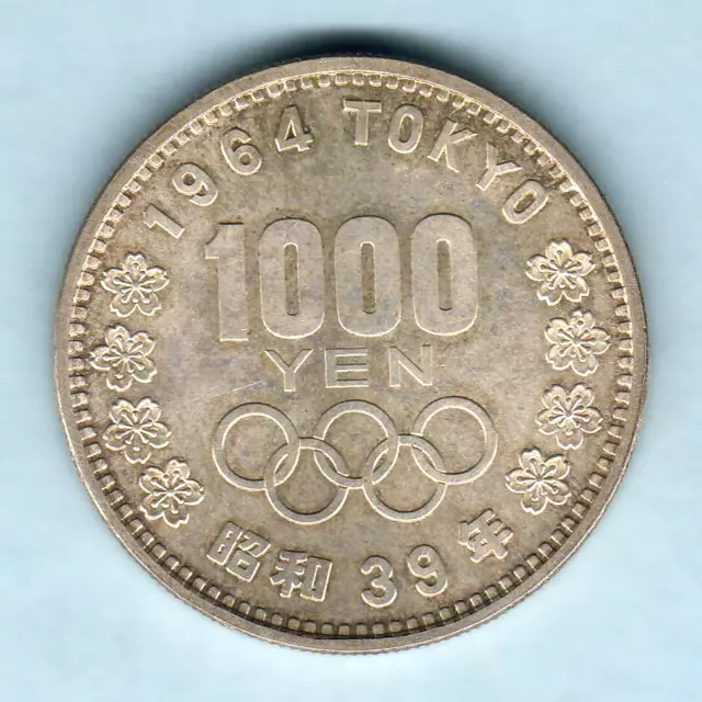 Japan. 1964 1000 Yen.. Olympic Games..  Prooflike UNC