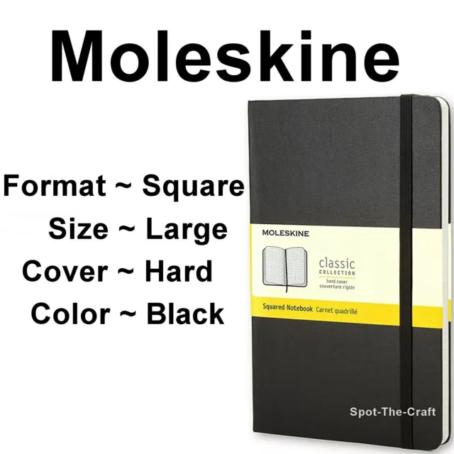 Moleskine Squared Notebook Large Black Hard Cover