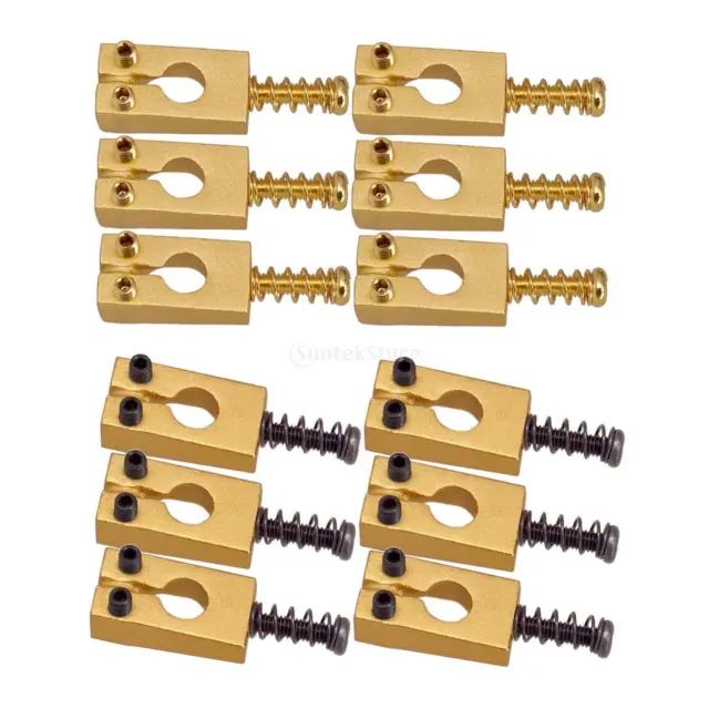 6 x 10,5 mm Steg Tremolo Saitenreiter aus massivem Messing für E Gitarre