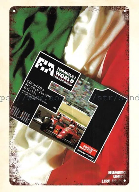 tin kitchen signs 1990 Italian Grand Prix race program Monza metal tin sign