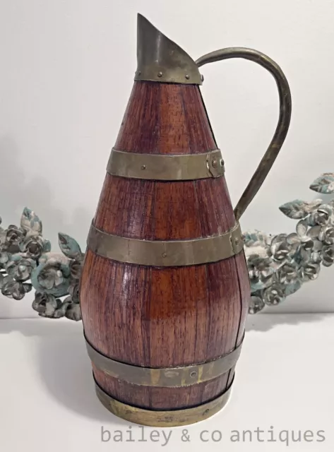 A Vintage French Wooden Wine or Cider Pitcher - E329