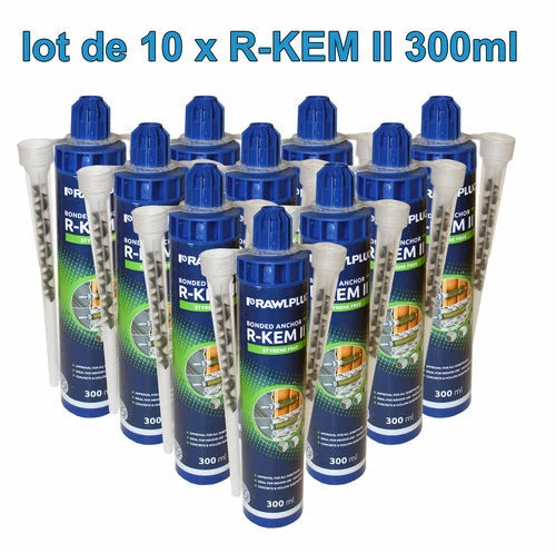Lot De 10 Cartouches De Scellement Chimique Charcot 593425 (ton Pierre) - Neuf Legallais