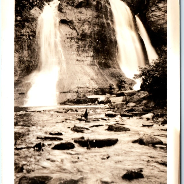 c1930s Munising, MI RPPC Miners Falls Vintage Real Photo Deibert Postcard A101