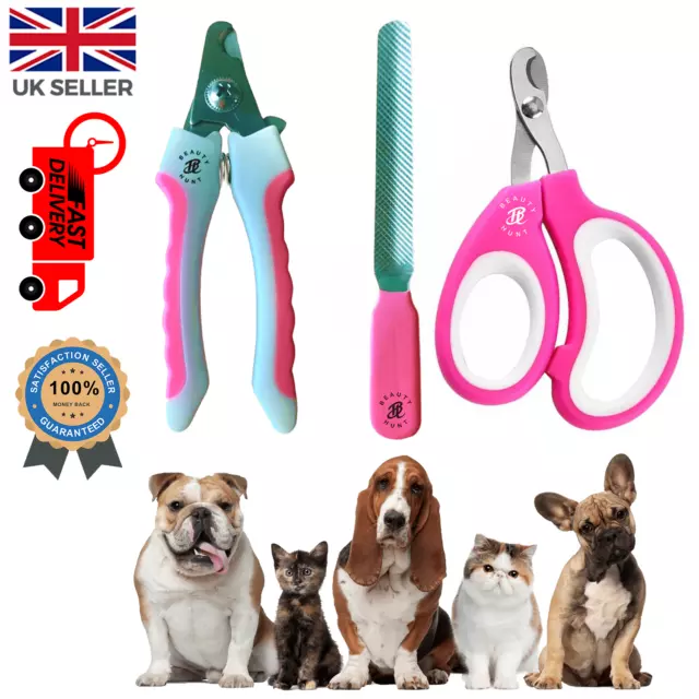 Pet Nail Clippers Dog Claw Trimmers with Nail File for Puppy Cats Birds & Rabbit