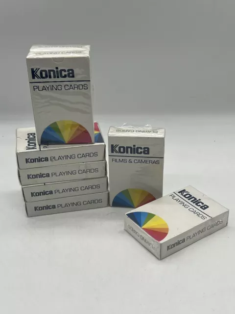 Vintage Retro Konica Films And Camera Playing Cards