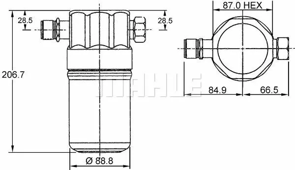 Mahle Original (AD 36 000S) Trockner, Klimaanlage für AUDI VW