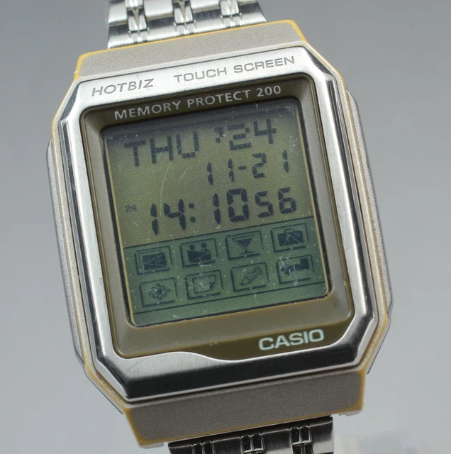 時計 CASIO TOUCH SCREEN MEMORY PROTECT 200 Super Rare Japan Casio