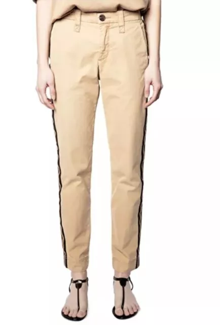 Zadig & Voltaire Tan Pomelo Pants, Size 38