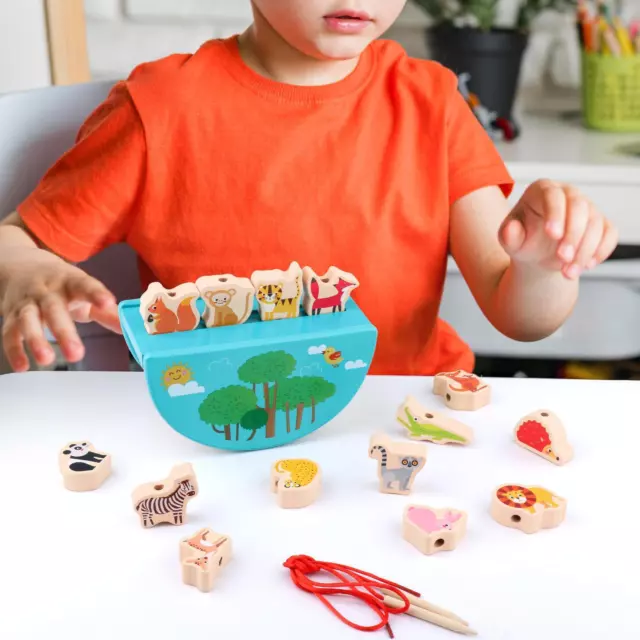 Blocs en bois empilables, jouets pour enfants de 3 à 6 ans, filles et