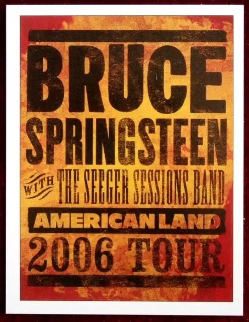 BRUCE SPRINGSTEEN - Trading Card #12 - American Land 2006 Tour