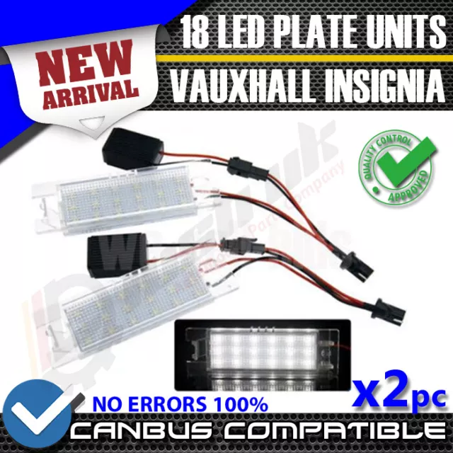 Vauxhall - Vectra Insignia 18 SMD LED Replacement Number Plate Units 6000K