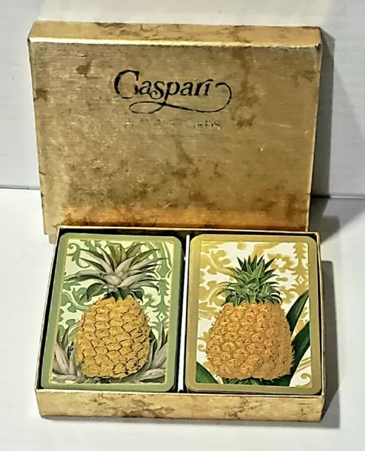 Vintage Caspari Playing Cards Royal Pineapple Good Condition.