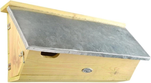 Swift Nest Box Opens For Easy Cleaning Zinc Roof And Pine Construction Brown