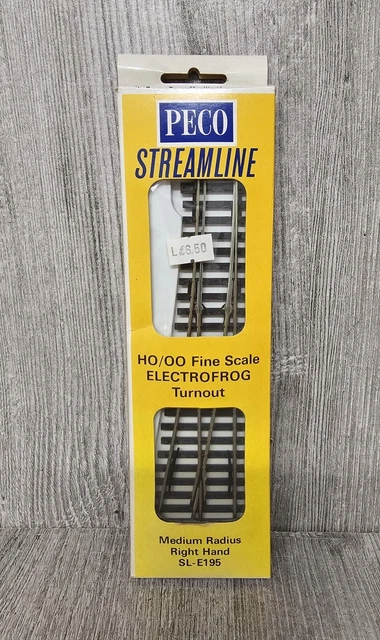 Peco Streamline Ho/Oo Fine Scale Sl-E195 Medium Radius Right Hand Point