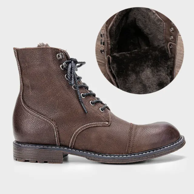 2022 New 39~48 Genuine leather Men Boots Brand Comfortable Warm Winter Boots