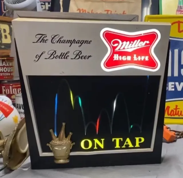 Miller High Life ON TAP Bouncing Ball motion beer sign replacement scroll art