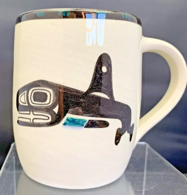 VTG Lambert Potteries Mug Cup Killer Whale First Nations Vancouver BC