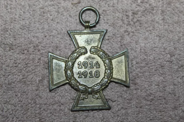 Original WW1 German War Veteran's Cross of Honor 1914/18 w/Ring
