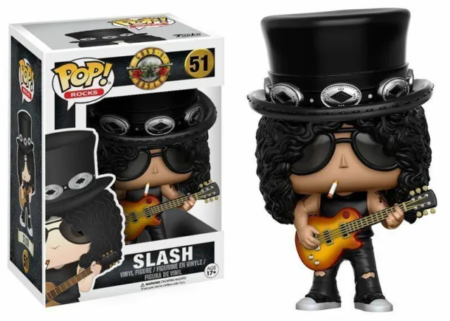 Guns & Roses Slash 3.75" Pop Rocks Vinyl Figure Funko 51 In Stock