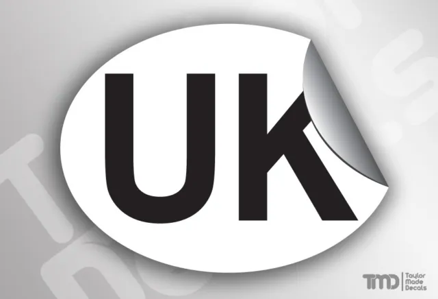 UK OVAL STICKER Road Legal Vinyl sticker Badge European EU GB Travel Car Vehicle