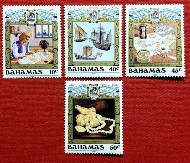 {BAHAMAS Discovery of America 500th Anniversary/Scott #640-643/MNH COMPLETE/XF!}