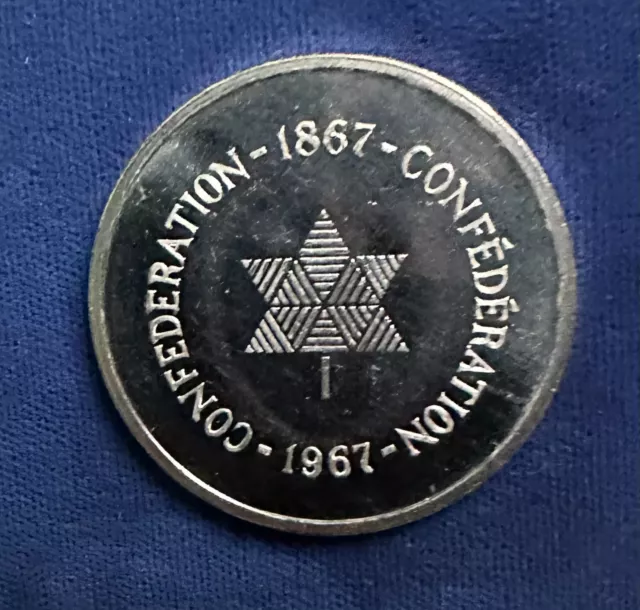 Canada confederation Centennial sterling silver medal in original holder