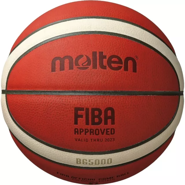 Molten BG5000 Wettspielball  - FIBA Basketball aus Echtleder Größe 6,7