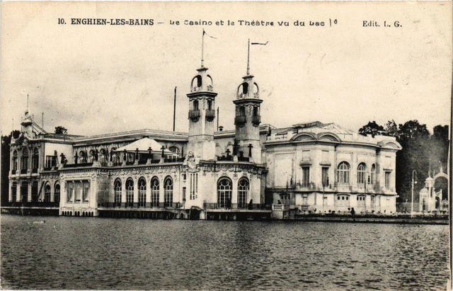 CPA AK ENGHIEN-les-BAINS - Le Casino et le Théatre vu du Lac (380511)