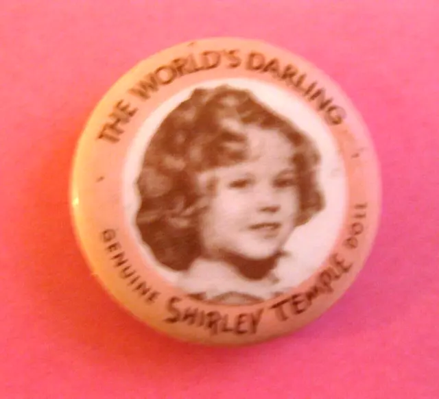 Vintage 🌸Shirley Temple Genuine Doll Pin 🌸Pinback Button "The World's Darling"