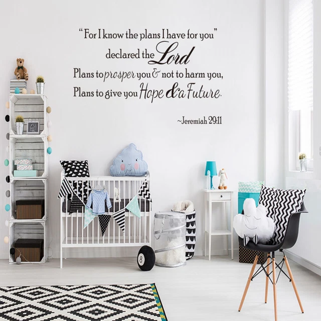 Décalcomanie Murale Vinyle 'O Give Thanks' - Citation Biblique - Neuf, Fabriqué USA