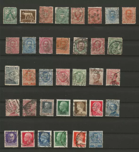 Italie années 1880/1920 un lot de 35 timbres oblitérés /TR6001