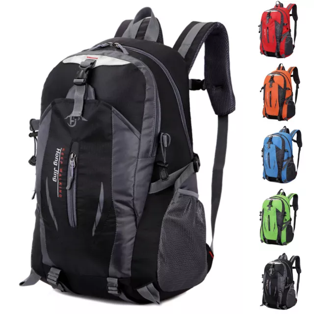 Hiking Camping Backpack Waterproof Mens Ladies Outdoor Travel Rucksack Bag Large