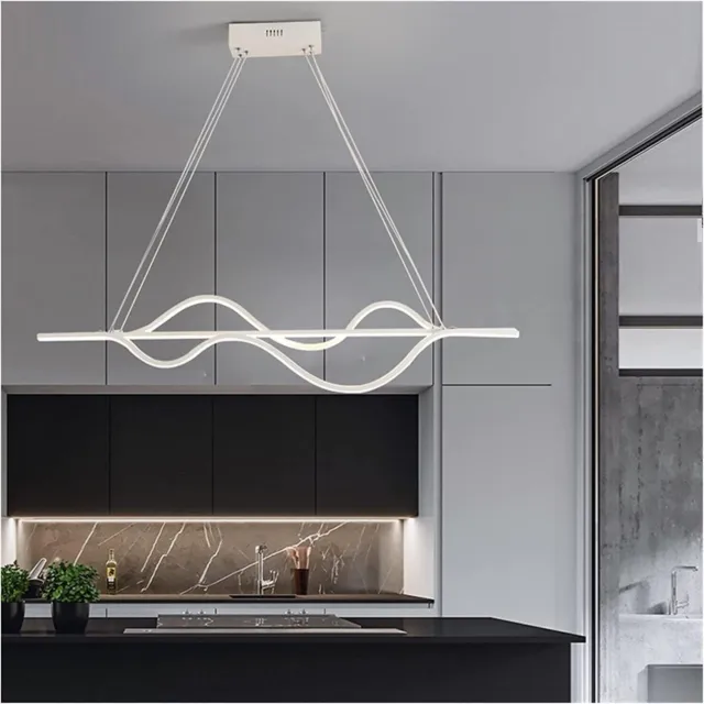 Lampadario sospeso led 28w spirale intrecciato design moderno argento  orizzontale luce bianca per camera cucina soggiorno