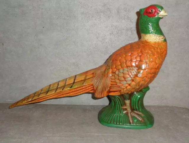Vintage Arnels 1960's Ceramic Pottery Hand Painted Glazed Pheasant Figurine