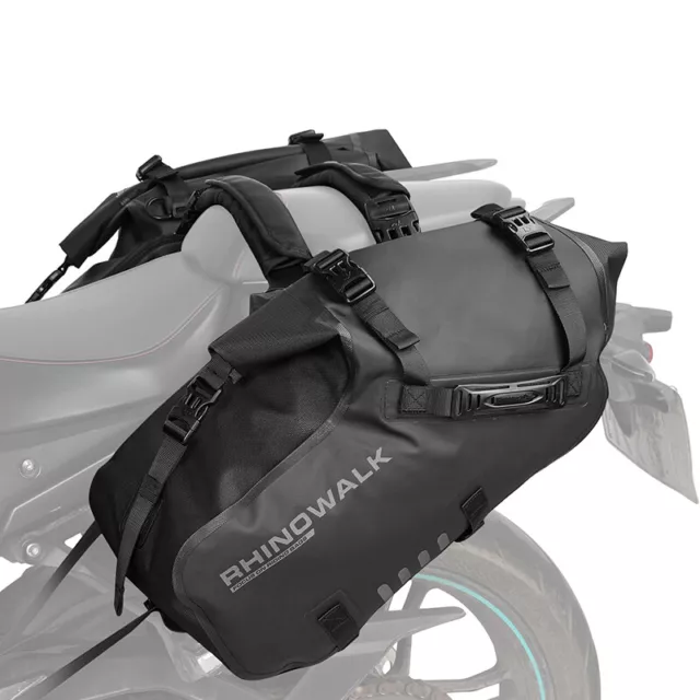 RHINOWALK 18L Motorcycle Waterproof Saddlebags Motorcycle Panniers Tail Bag