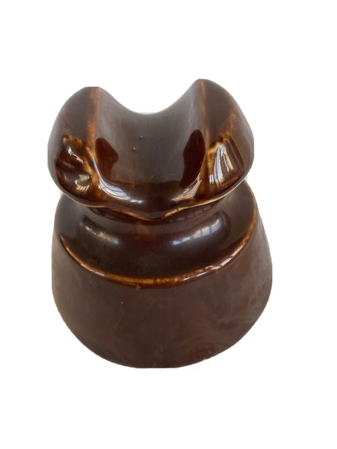 Vintage Brown and Tan Glazed Porcelain/Ceramic Electric Insulator