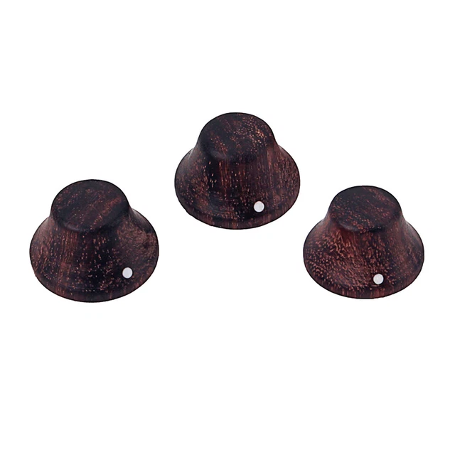 Boutons de contrôle de vitesse de guitare en bois de rose acoustique faits à