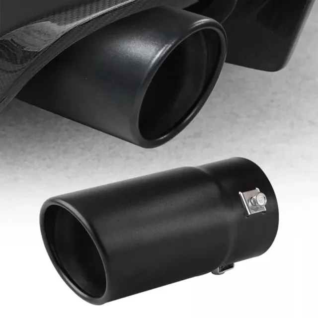 1Pc Universal Car 70mm Inlet 76mm Outlet Exhaust Tail Muffler Pipe Tip Mufflers