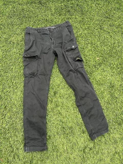 Used Authentic Stone Island Cargo Pants Black Size 32