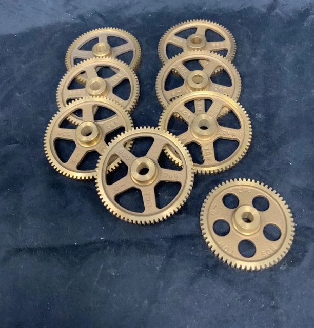 Lot (8) Boston Gear G268 and G266 Brass Spur Gears Lot (8) Boston Gear G268 and G266 Brass Spur Gears