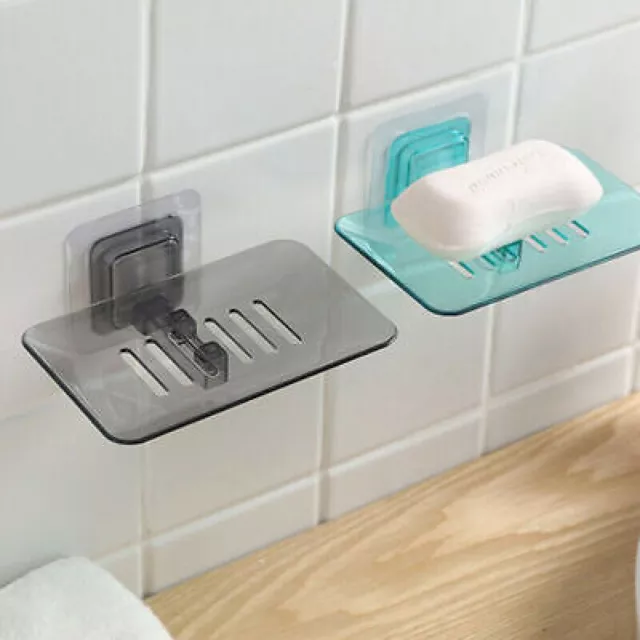 Bathroom Waterfall Tray Holder Soaps Plate Suction Case Containers Dish Storage 2