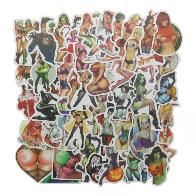 Biker Aufkleber Pin Up Girls Sticker Set 50 Stück Stickerbomb