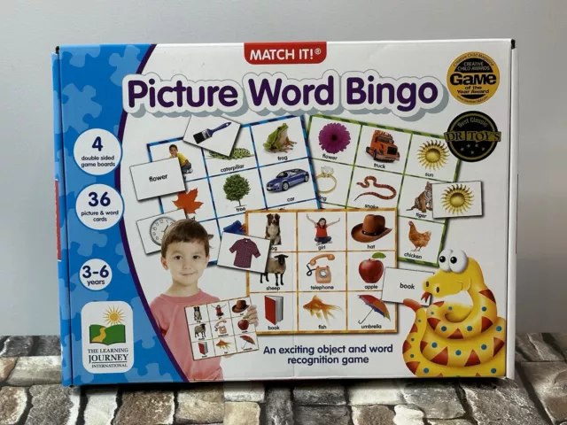 The Learning Journey: Match It! Bingo Picture Word - Reading Game For Ages 3 - 6