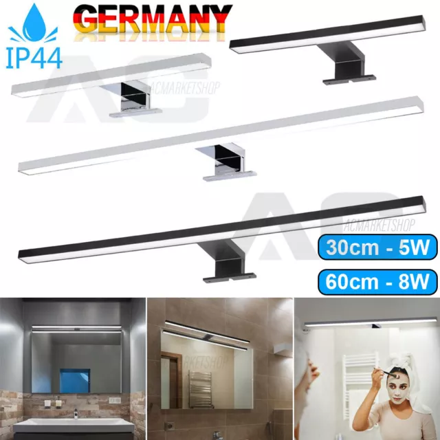 LED Bad Spiegelleuchte Badlampe 230V Schrankleuchte Tube Spiegelschrank Leuchte