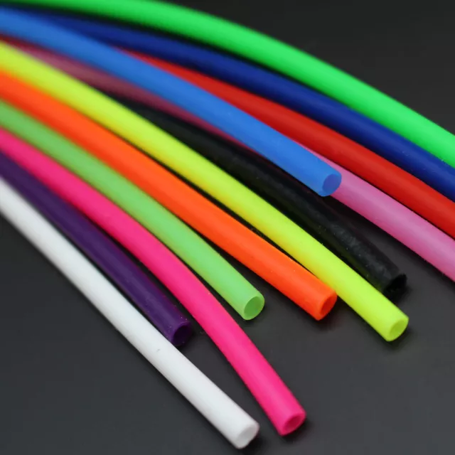 12colors UV Silicone Tube 3X4mm Soft Flexible Hollow Tube 10" Fly Tying Material