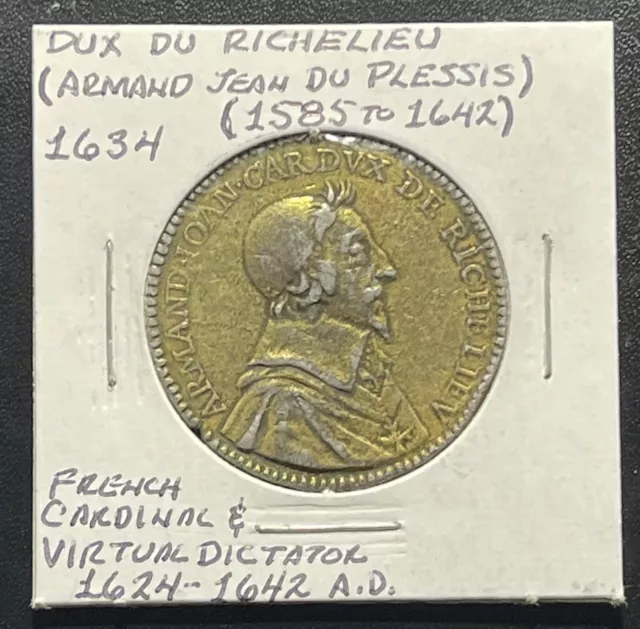 France Gilt Alloy Medal:  Armand DVX du Richelieu