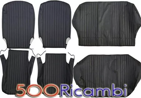 Fiat 500 L Kit Tappezzeria Copri Sedili Completo Nero A Canaletti